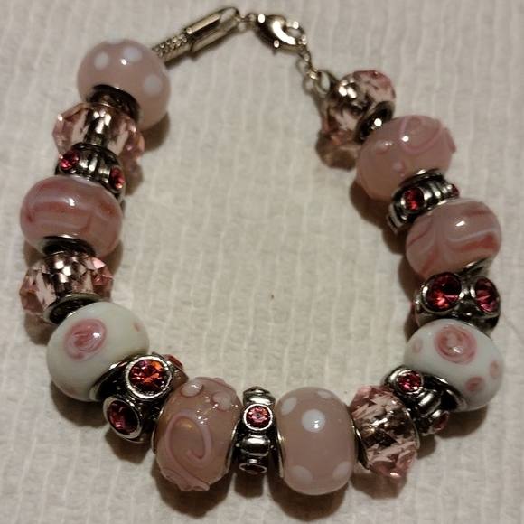 Full Pandora style charm bracelet - Picture 1 of 16